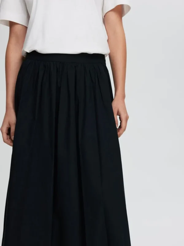SELECTED HÖG MIDJA MAXIKJOL Black Cheap
