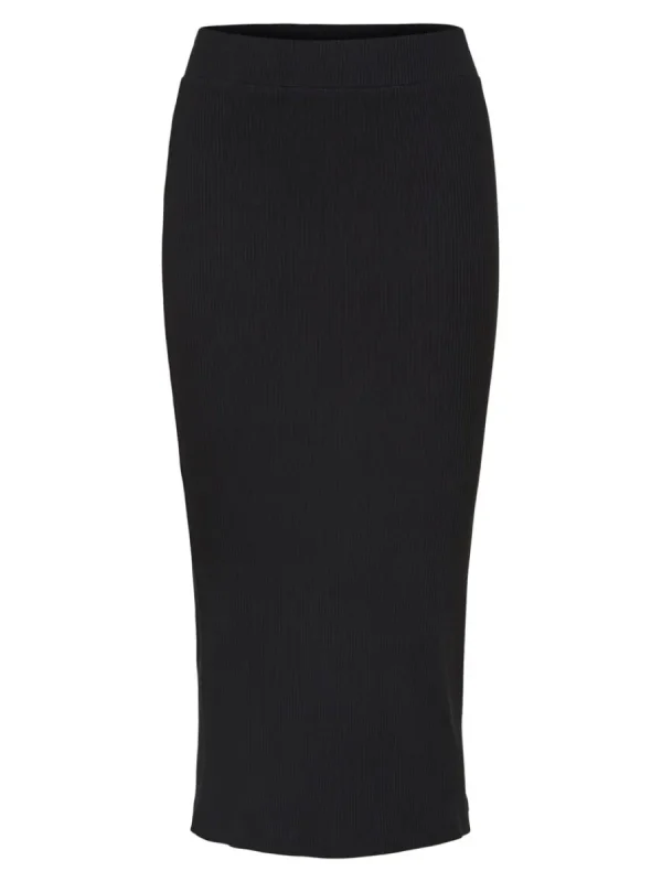 SELECTED HÖG MIDJA MIDIKJOL Black Online
