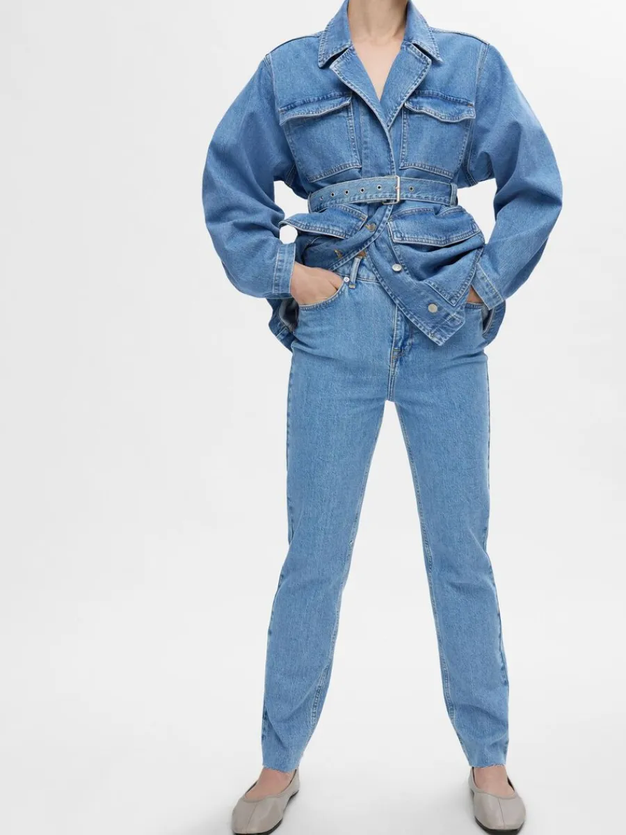 hg_midja_straight_fitjean_2.webp SELECTED HÖG MIDJA STRAIGHT FIT-JEANS Blue Clearance