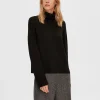 SELECTED HÖGHALSAD TRÖJA Black Online