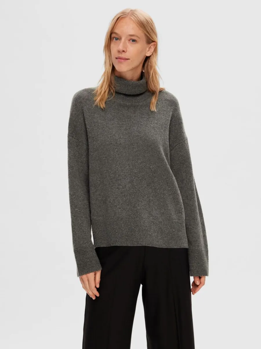 hghalsad_trja_0.webp SELECTED HÖGHALSAD TRÖJA Grey Cheap