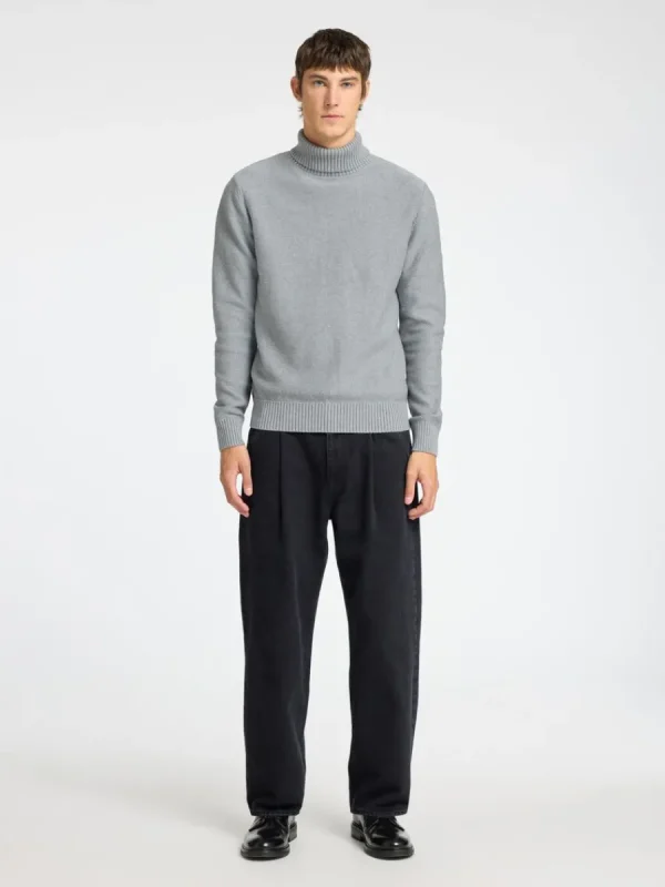 SELECTED HÖGHALSAD TRÖJA Grey Fashion