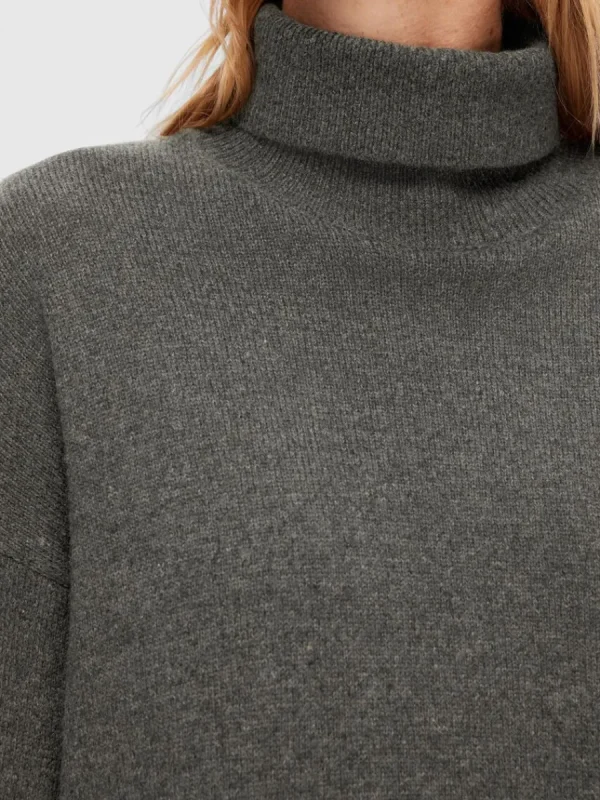SELECTED HÖGHALSAD TRÖJA Grey Cheap