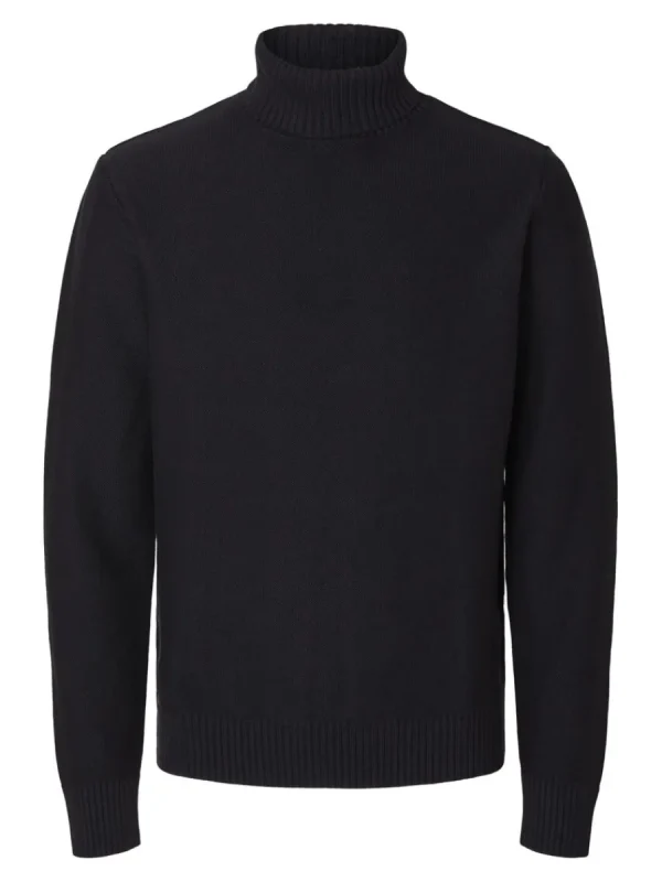 SELECTED HÖGHALSAD TRÖJA Black Fashion