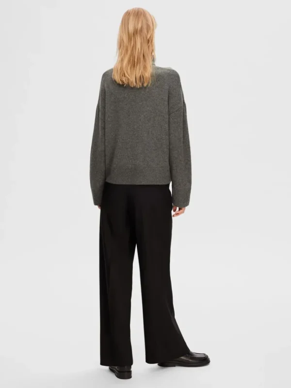 SELECTED HÖGHALSAD TRÖJA Grey Best