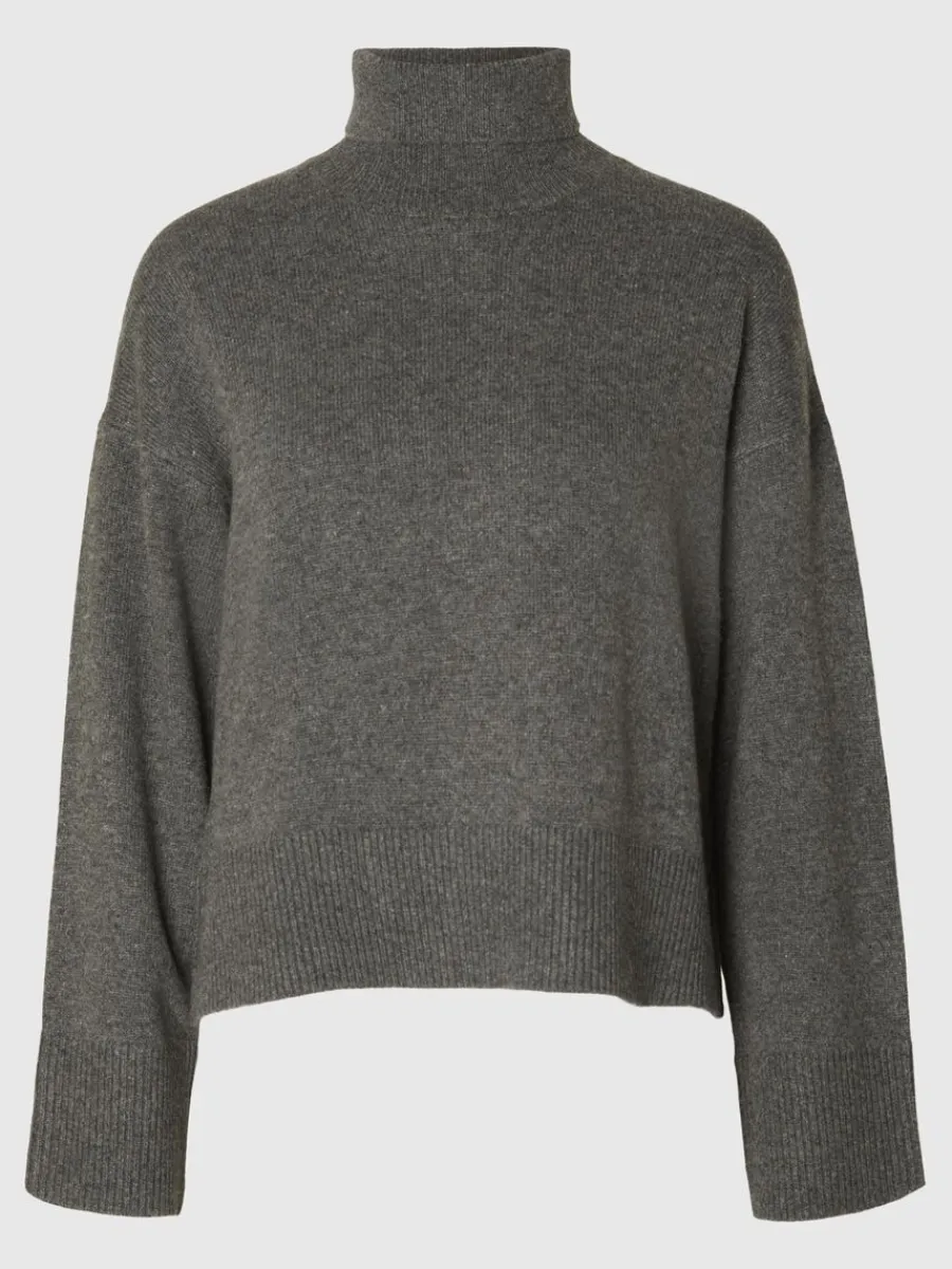 hghalsad_trja_5.webp SELECTED HÖGHALSAD TRÖJA Grey Cheap