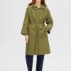 SELECTED HUVFÖRSEDD PARKAS Green Hot