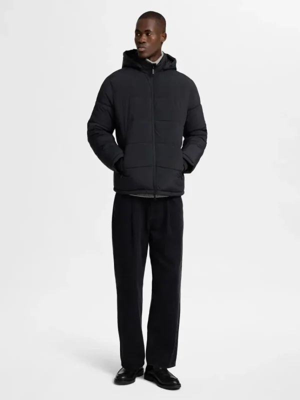 SELECTED HUVFÖRSEDD PUFFERJACKA Black Best Sale
