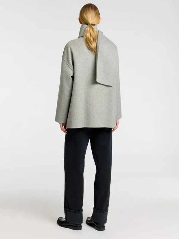 SELECTED INBYGGD HALSDUK JACKA Grey Store