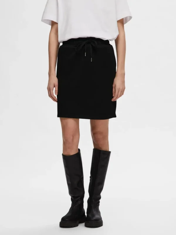 SELECTED JERSEY MINIKJOL Black Cheap