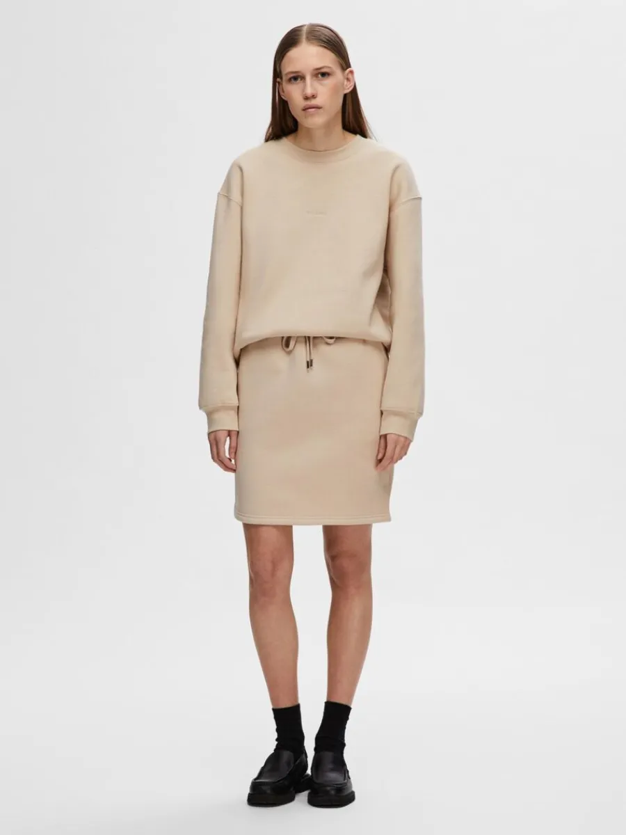 jersey_minikjol_2-1.webp SELECTED JERSEY MINIKJOL Beige Fashion