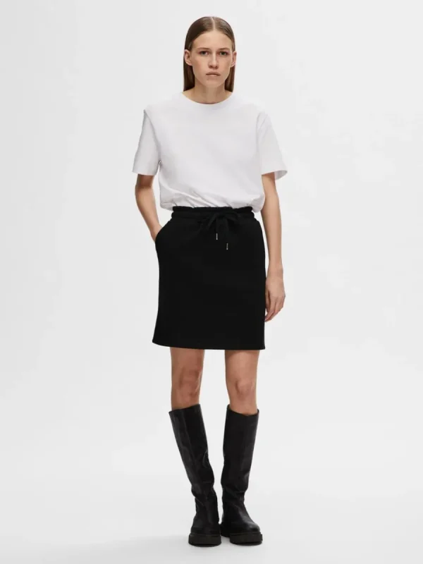 SELECTED JERSEY MINIKJOL Black Cheap