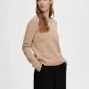 SELECTED 100% KASHMIR TRÖJA Brown Discount