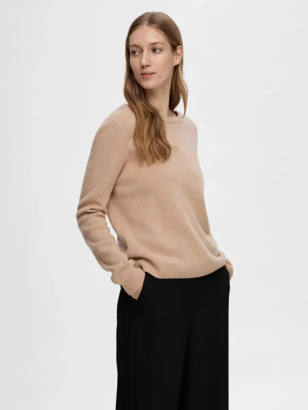 SELECTED 100% KASHMIR TRÖJA Brown Discount