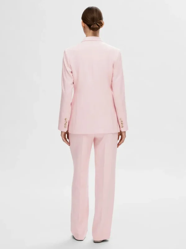 SELECTED KLASSISK PASSFORM ENKELKNÄPPT KAVAJ Pink Cheap