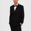 SELECTED KLASSISKA DUBBELKNÄPPT KAVAJ Black Clearance