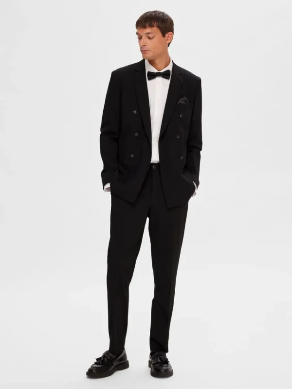 SELECTED KLASSISKA DUBBELKNÄPPT KAVAJ Black Clearance