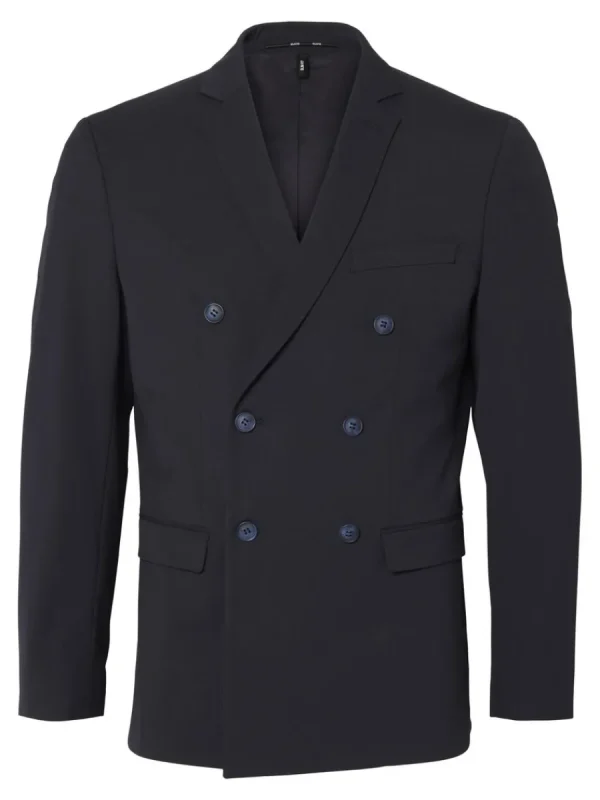 SELECTED KLASSISKA DUBBELKNÄPPT KAVAJ Blue Fashion