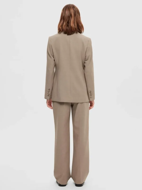 SELECTED KLASSISKA ENKELKNÄPPT KAVAJ Brown Clearance