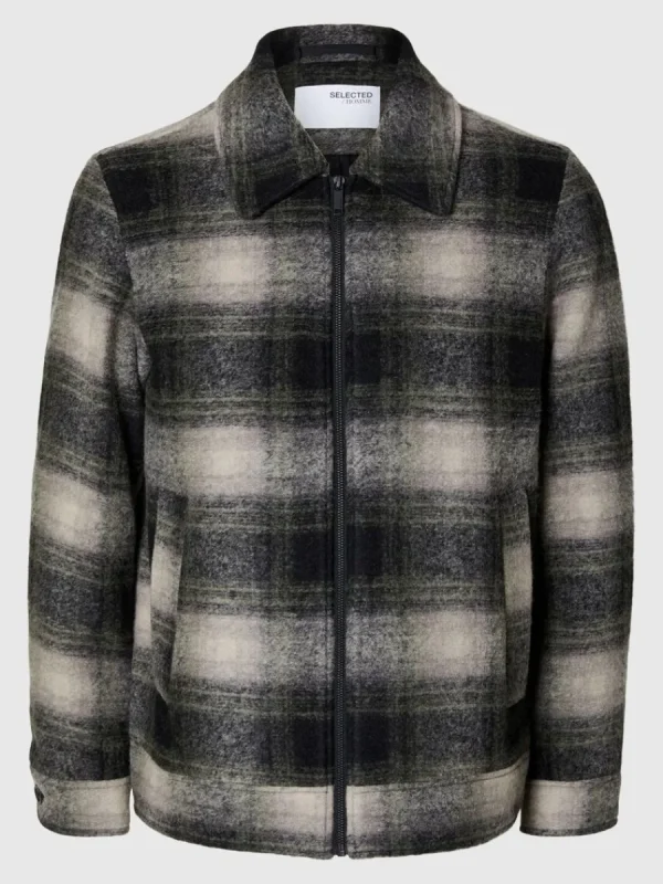 SELECTED KLASSISKA KORT JACKA Black Discount