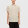 SELECTED KLASSISKA KORTÄRMAD SKJORTA Beige New