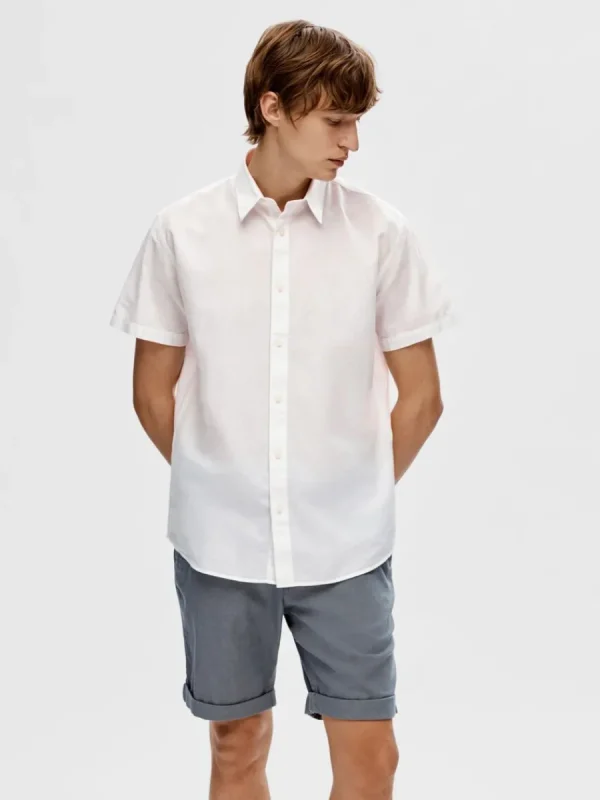SELECTED KLASSISKA KORTÄRMAD SKJORTA White Cheap