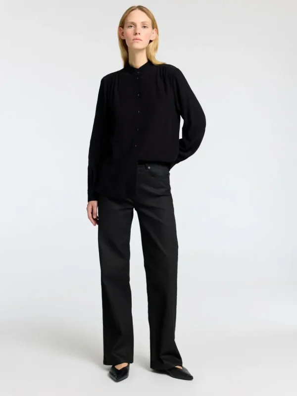 SELECTED KLASSISKA LÅNGÄRMAD SKJORTA Black Flash Sale