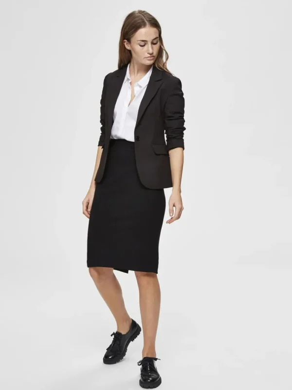 SELECTED KLASSISKA PENNKJOL Black Fashion