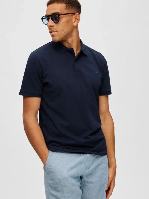 SELECTED KLASSISKA PIKÉTRÖJA Blue Flash Sale