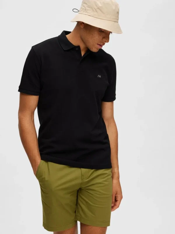 SELECTED KLASSISKA PIKÉTRÖJA Black Clearance