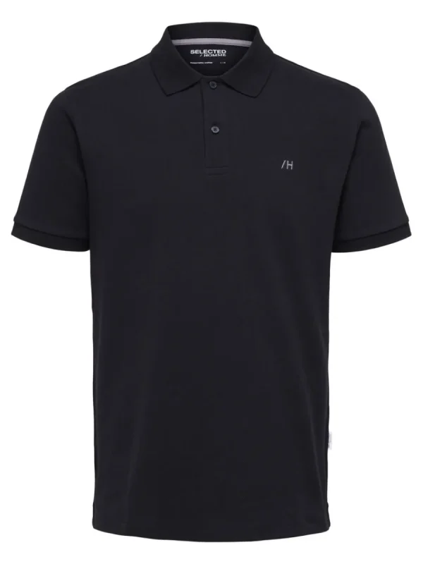 SELECTED KLASSISKA PIKÉTRÖJA Black Clearance