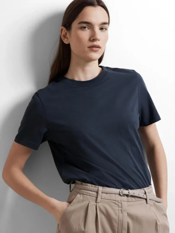 SELECTED KLASSISKA T-SHIRT Blue Sale