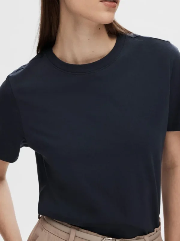 SELECTED KLASSISKA T-SHIRT Blue Sale