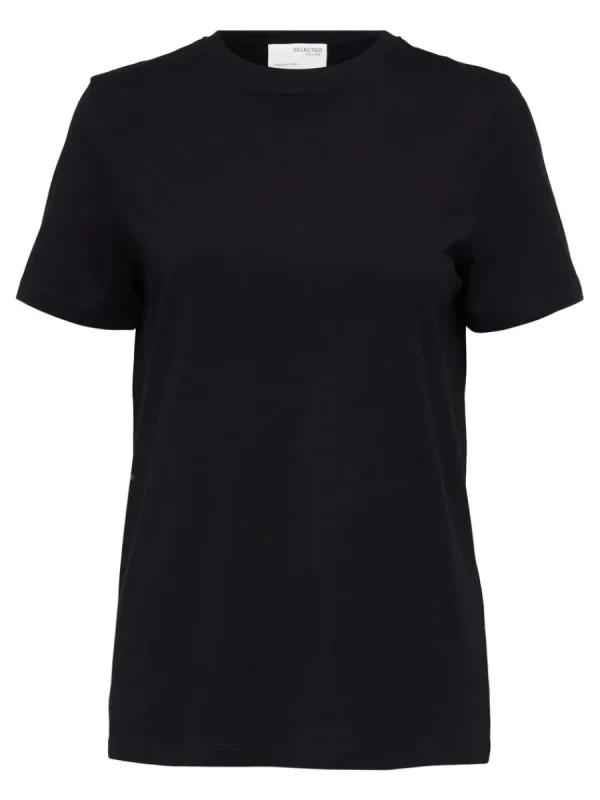 SELECTED KLASSISKA T-SHIRT Black Fashion