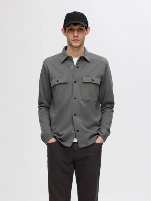 SELECTED KLASSISKA ÖVERSKJORTA Grey Cheap