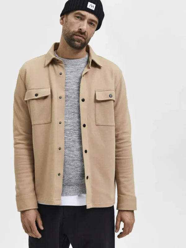 SELECTED KLASSISKA ÖVERSKJORTA Beige Flash Sale
