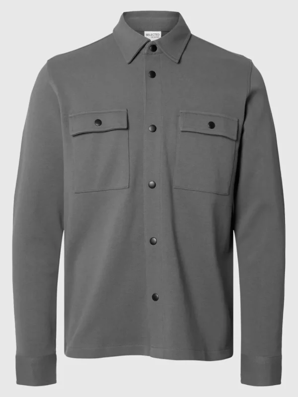 SELECTED KLASSISKA ÖVERSKJORTA Grey Cheap