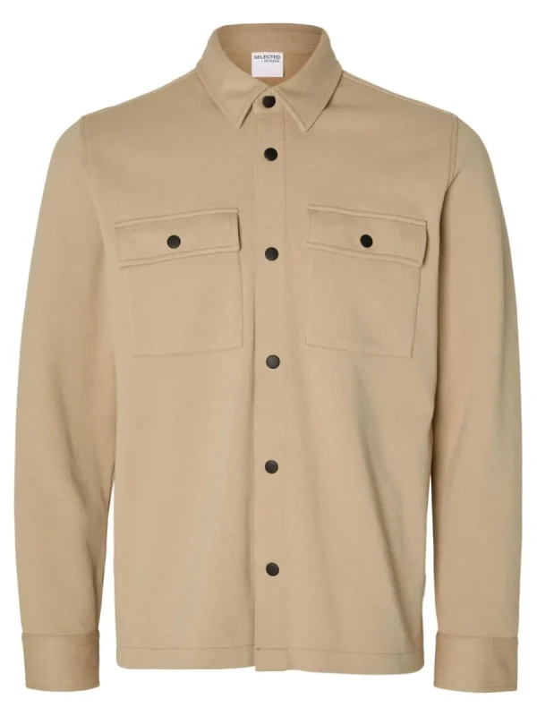 SELECTED KLASSISKA ÖVERSKJORTA Beige Flash Sale
