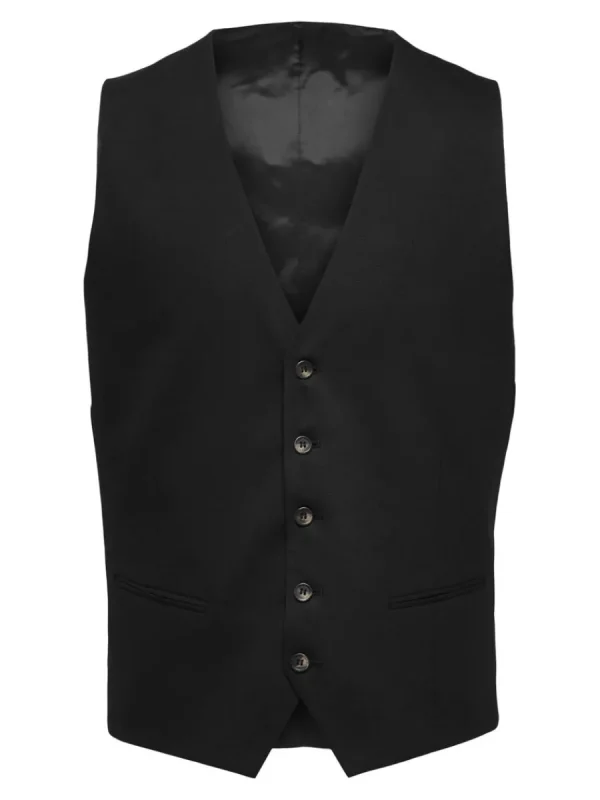 SELECTED KLASSISKA VÄST Black Outlet