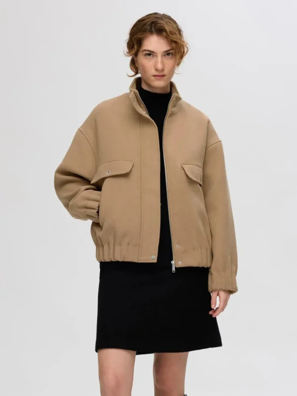 SELECTED KORT BOMBERJACKA Brown Clearance
