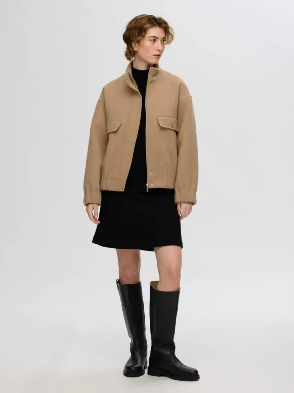 SELECTED KORT BOMBERJACKA Brown Clearance