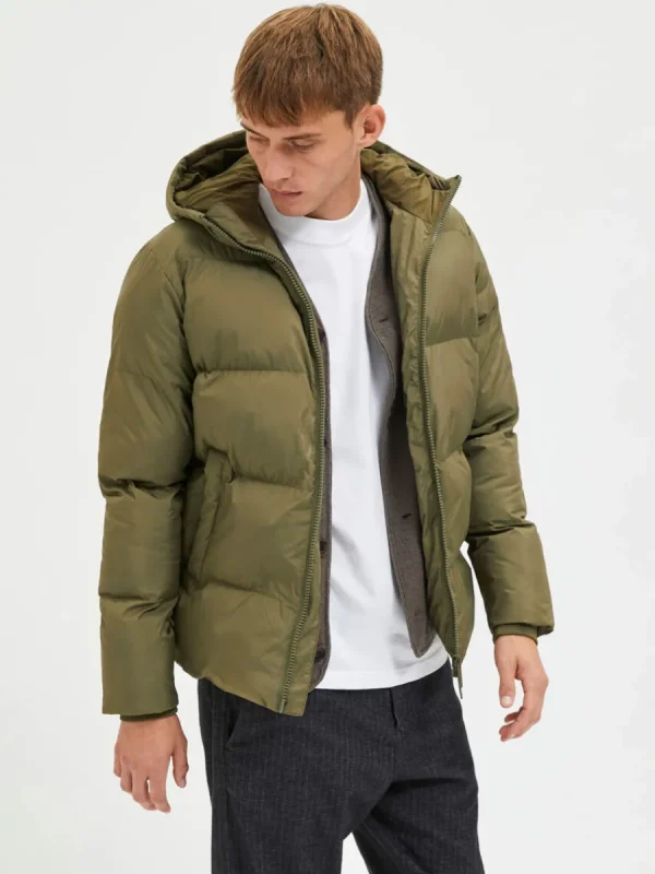SELECTED KORT PUFFERJACKA Green Online