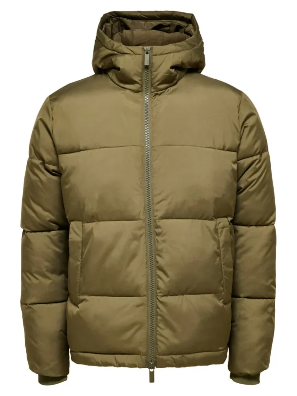 SELECTED KORT PUFFERJACKA Green Online
