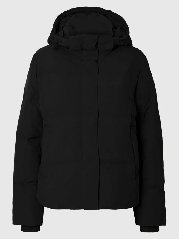 SELECTED KORT PUFFERJACKA Black Cheap