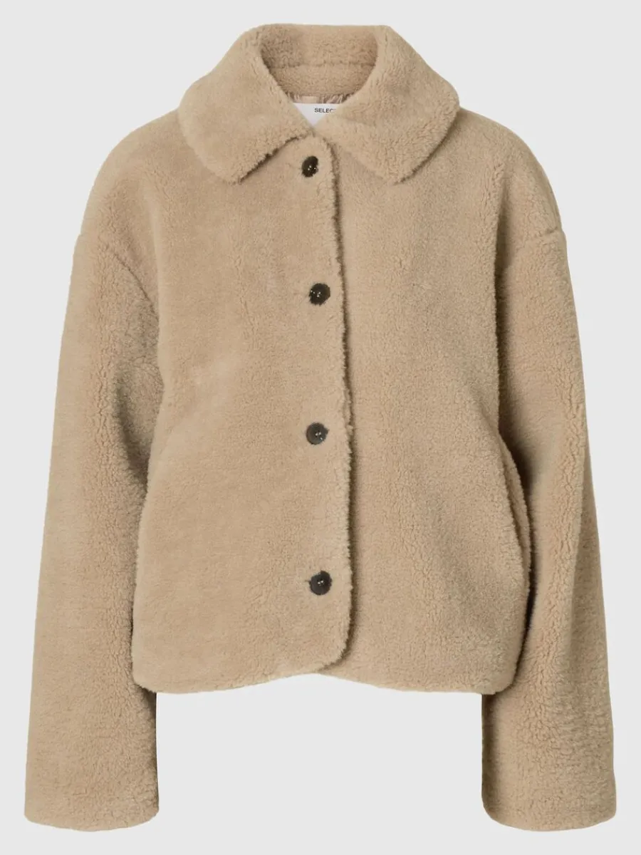 kort_teddyjacka_5.webp SELECTED KORT TEDDYJACKA Brown Clearance