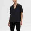 SELECTED KORTÄRMAD BLUS Blue Discount