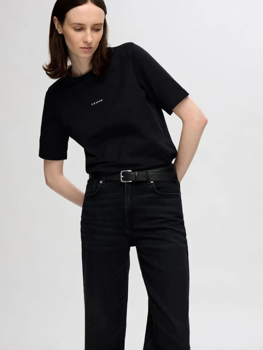 kortrmad_bomull_tshirt_2.webp SELECTED KORTÄRMAD BOMULL T-SHIRT Black Best Sale