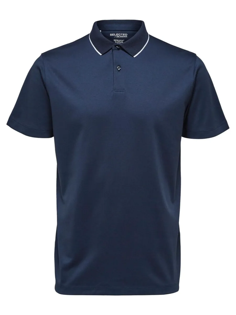 kortrmad_coolmax_piktrja_3-2.webp SELECTED KORTÄRMAD COOLMAX® PIKÉTRÖJA Blue Sale