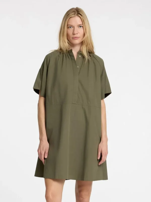 SELECTED KORTÄRMAD KORT KLÄNNING Green Fashion