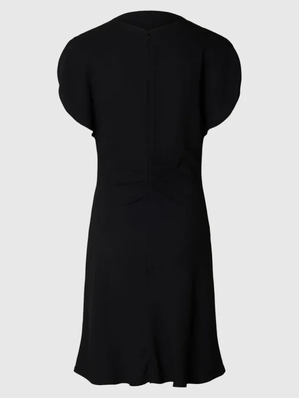 SELECTED KORTÄRMAD KORT KLÄNNING Black Clearance